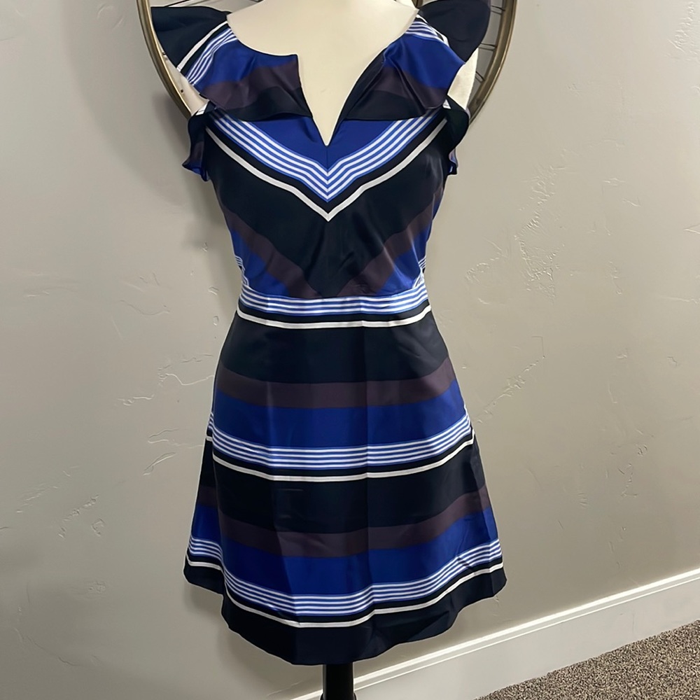 Banana Republic stripe ruffle dress